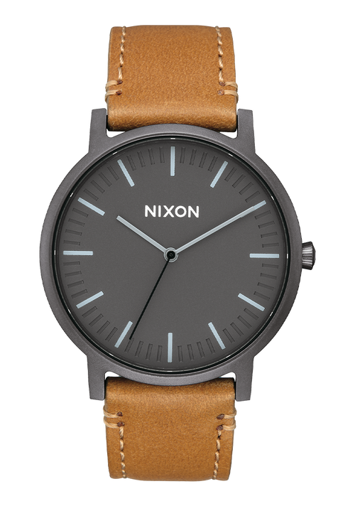 Porter Leather - Gunmetal / Charcoal / Taupe