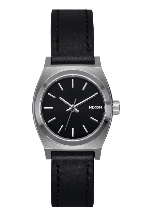 Small Time Teller Leather - Silver / Black